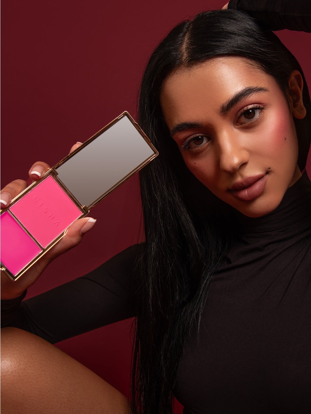 BISHA - ESSENTIAL BLUSH DUO - DUBAI (bright pink) - NWT